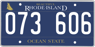 RI license plate 073606