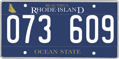 RI license plate 073609