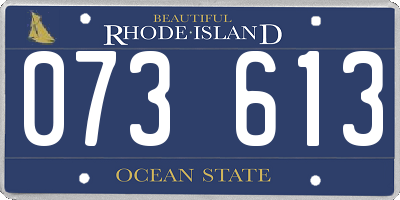 RI license plate 073613