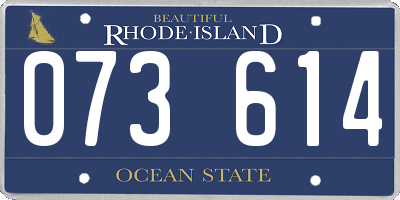 RI license plate 073614