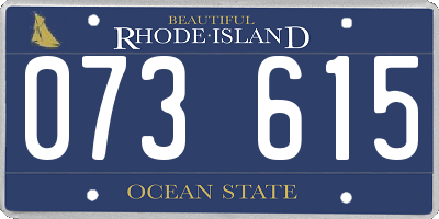 RI license plate 073615