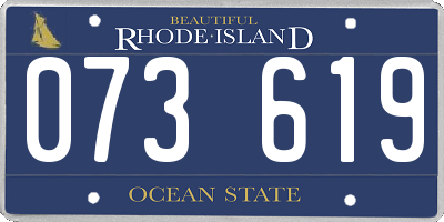 RI license plate 073619