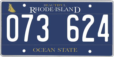 RI license plate 073624