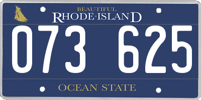 RI license plate 073625