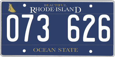 RI license plate 073626