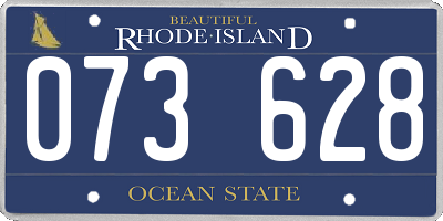 RI license plate 073628