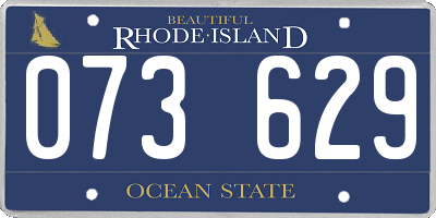 RI license plate 073629