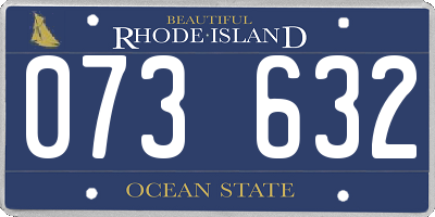 RI license plate 073632
