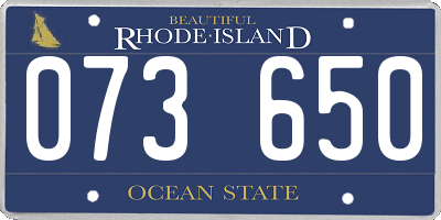 RI license plate 073650