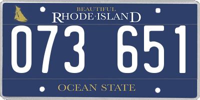 RI license plate 073651