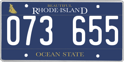 RI license plate 073655