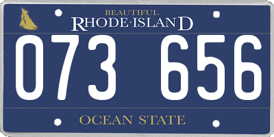RI license plate 073656