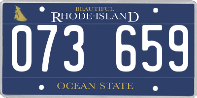 RI license plate 073659