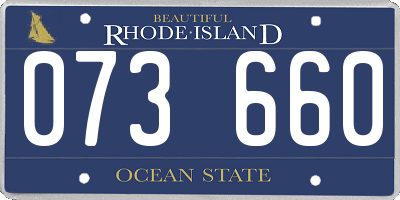 RI license plate 073660