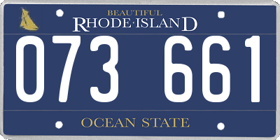 RI license plate 073661