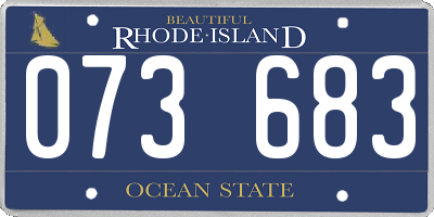 RI license plate 073683