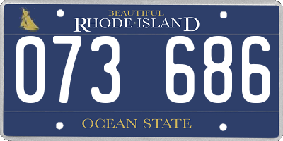 RI license plate 073686