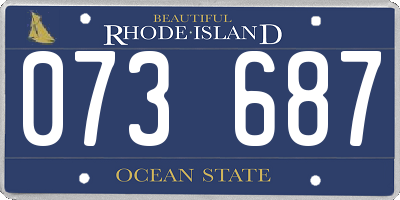 RI license plate 073687