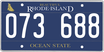 RI license plate 073688