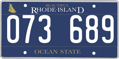 RI license plate 073689
