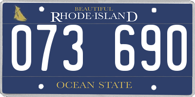 RI license plate 073690