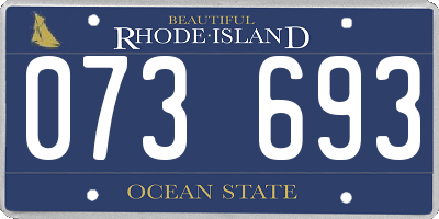 RI license plate 073693