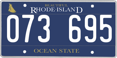 RI license plate 073695