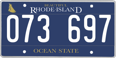 RI license plate 073697