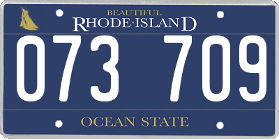 RI license plate 073709