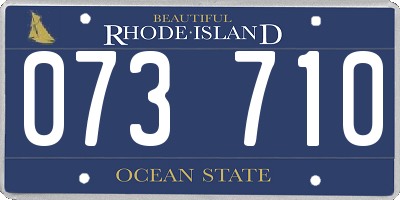 RI license plate 073710