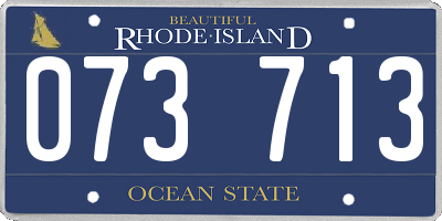 RI license plate 073713