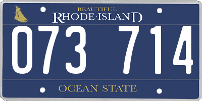 RI license plate 073714