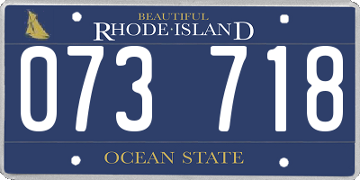 RI license plate 073718