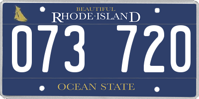 RI license plate 073720