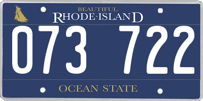 RI license plate 073722