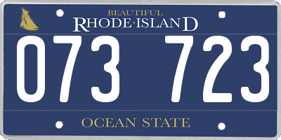 RI license plate 073723