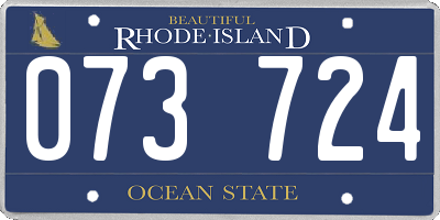RI license plate 073724