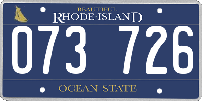 RI license plate 073726