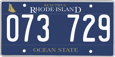 RI license plate 073729