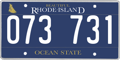 RI license plate 073731