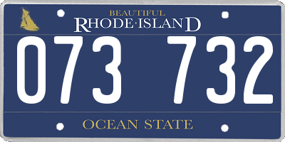 RI license plate 073732
