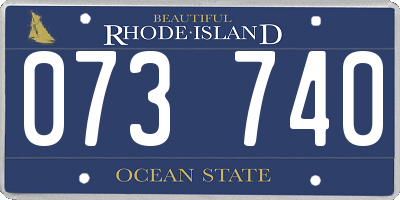 RI license plate 073740