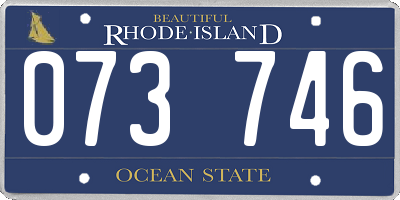 RI license plate 073746