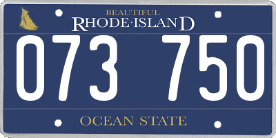 RI license plate 073750