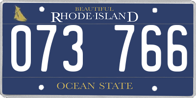 RI license plate 073766