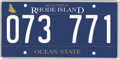 RI license plate 073771
