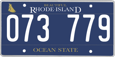 RI license plate 073779