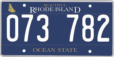 RI license plate 073782