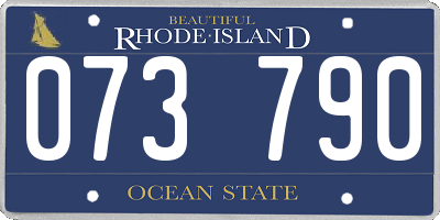 RI license plate 073790