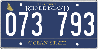 RI license plate 073793